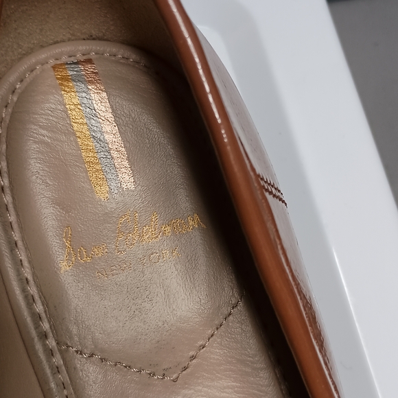 Sam Edelman Brown Loafers with Gold Chain Accent - Picture 9 of 9